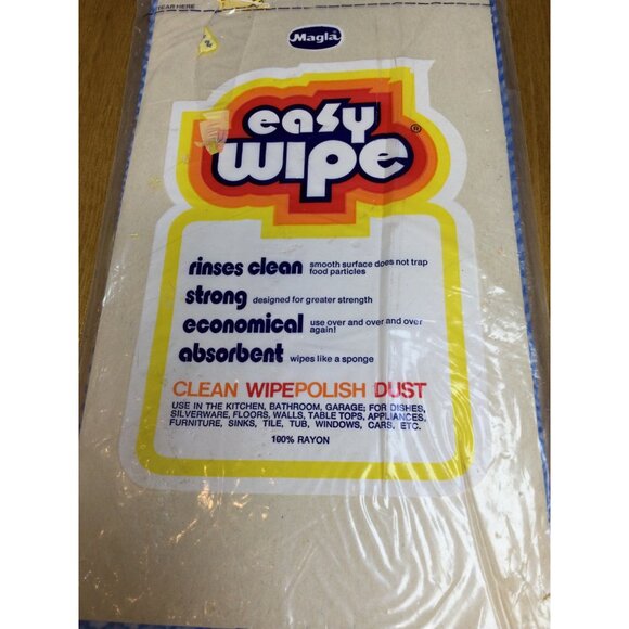 Vintage Easy Wipe Reusable Wiping Polish Cloths Towels Lot 2 10 Pack Rayon Prop - Picture 6 of 6
